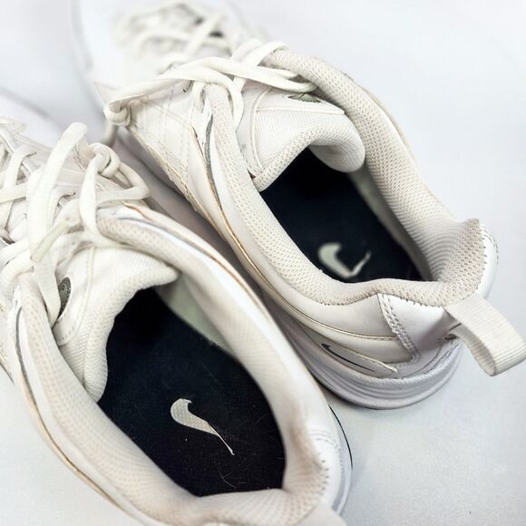 Nike T-Lite VIII White Black Leather Trainers 386766-141 Men’s 12 main image 6